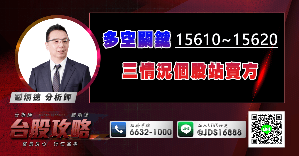 多空關鍵15610~15620 三情況個股站賣方 (圖)